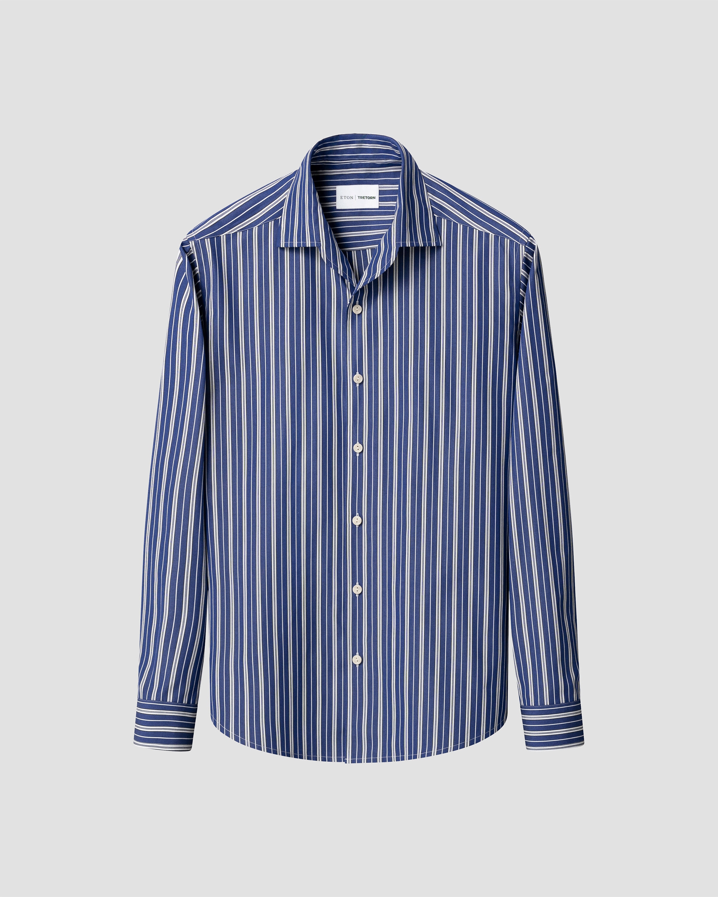 ETON X TRETORN STRIPED ONE PIECE COLLAR SHIRT