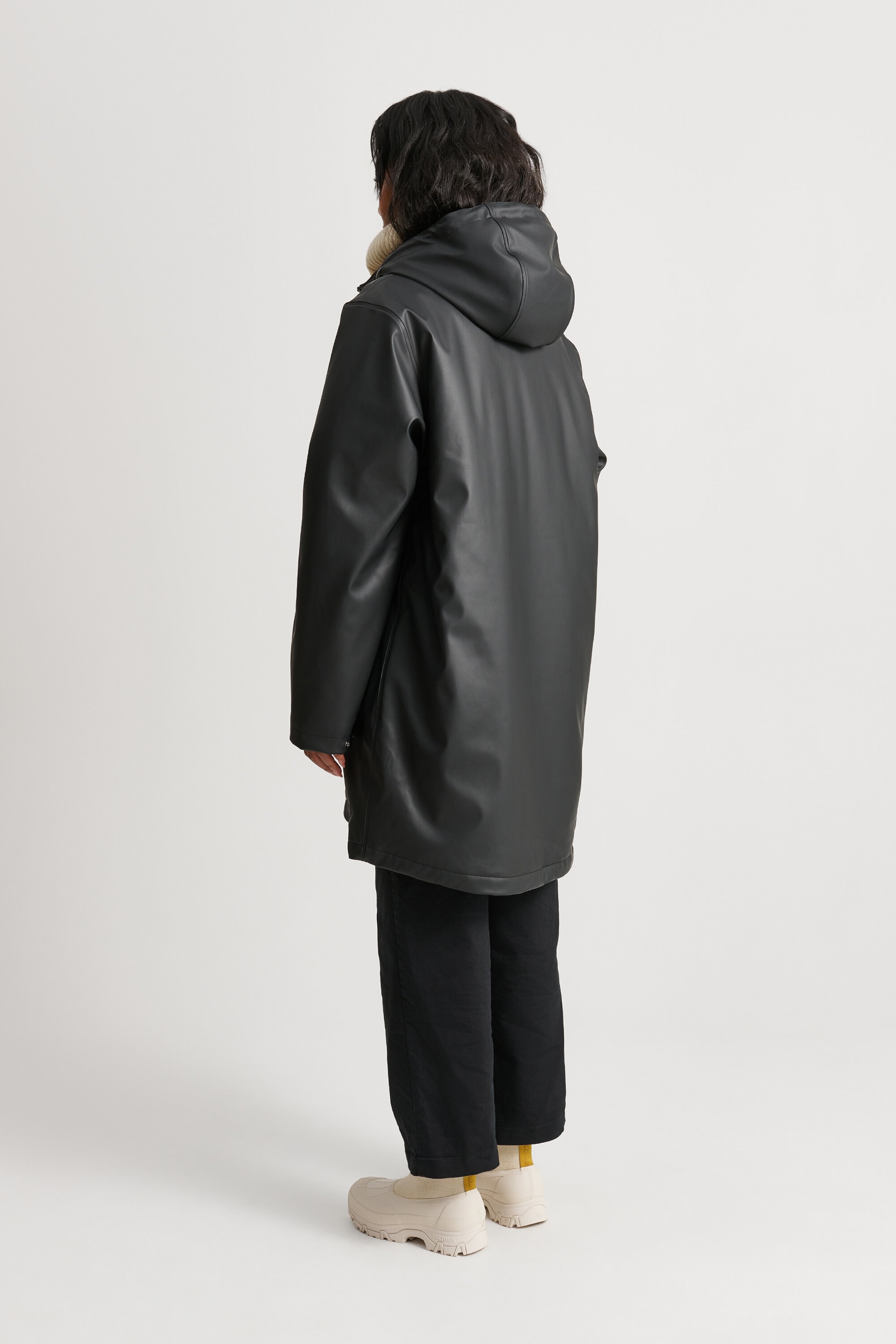 Black parka raincoat online